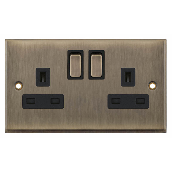 7MPRO622 2 Gang 13 Amp Socket DP Switched Selectric UK