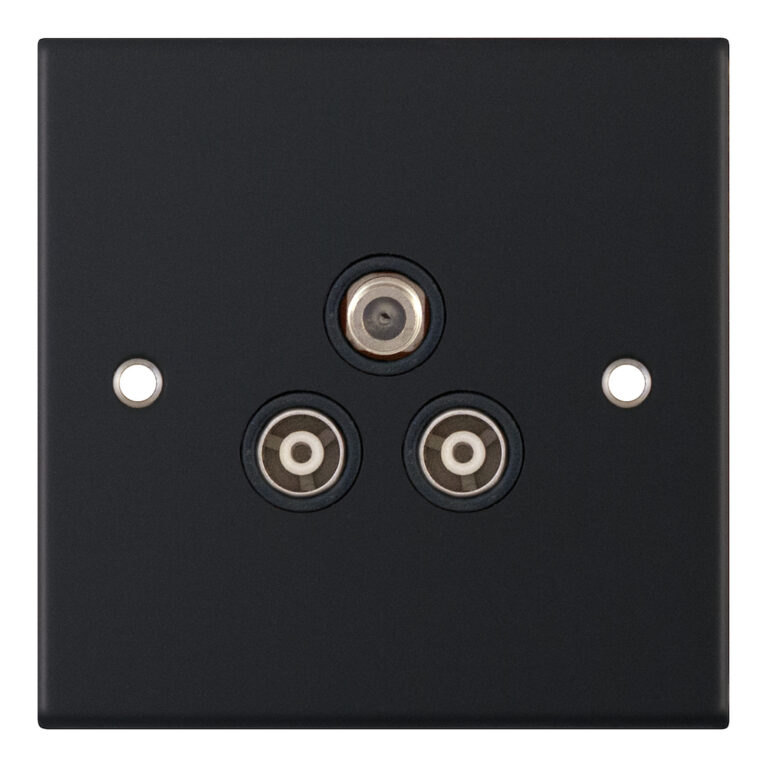 DSL1137 ﻿1 Gang FType Satellite + 2 Gang TV/FM ﻿Coaxial/Aerial