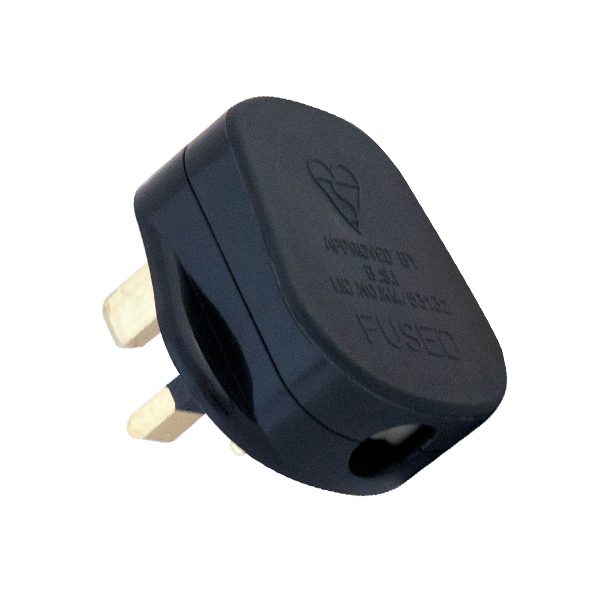 13 Amp Fused Plug Black Selectric UK